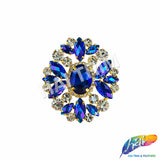 Fancy Oval Medallion Rhinestone Applique, YH-512