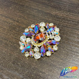 Fancy Oval Medallion Rhinestone Applique, YH-512