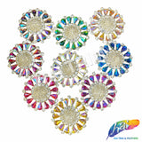 Fancy Flower Medallion Rhinestone Applique, YH-513
