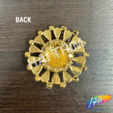 Fancy Flower Medallion Rhinestone Applique, YH-513
