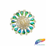 Fancy Flower Medallion Rhinestone Applique, YH-513