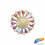 Fancy Flower Medallion Rhinestone Applique, YH-513