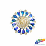 Fancy Flower Medallion Rhinestone Applique, YH-513