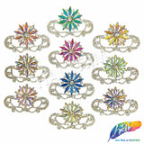 Fancy Star Motif Rhinestone Applique, YH-514