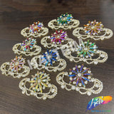 Fancy Star Motif Rhinestone Applique, YH-514