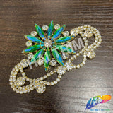 Fancy Star Motif Rhinestone Applique, YH-514