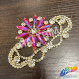 Fancy Star Motif Rhinestone Applique, YH-514