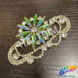 Fancy Star Motif Rhinestone Applique, YH-514