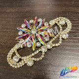 Fancy Star Motif Rhinestone Applique, YH-514