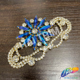 Fancy Star Motif Rhinestone Applique, YH-514