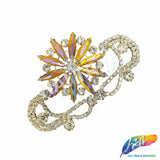 Fancy Star Motif Rhinestone Applique, YH-514