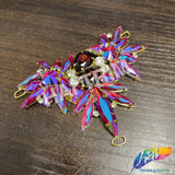 Fancy Spike Wing Motif Rhinestone Applique, YH-515