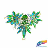 Fancy Spike Wing Motif Rhinestone Applique, YH-515