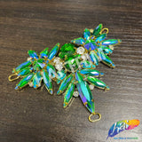Fancy Spike Wing Motif Rhinestone Applique, YH-515