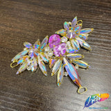Fancy Spike Wing Motif Rhinestone Applique, YH-515