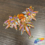 Fancy Spike Wing Motif Rhinestone Applique, YH-515