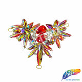 Fancy Spike Wing Motif Rhinestone Applique, YH-515