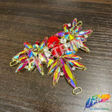 Fancy Spike Wing Motif Rhinestone Applique, YH-515