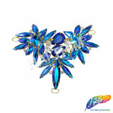 Fancy Spike Wing Motif Rhinestone Applique, YH-515