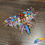 Fancy Spike Wing Motif Rhinestone Applique, YH-515