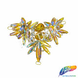 Fancy Spike Wing Motif Rhinestone Applique, YH-515