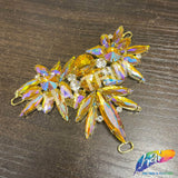 Fancy Spike Wing Motif Rhinestone Applique, YH-515
