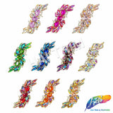 Fancy S-Shape Motif Rhinestone Applique, YH-517