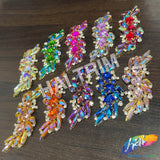 Fancy S-Shape Motif Rhinestone Applique, YH-517