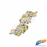 Fancy S-Shape Motif Rhinestone Applique, YH-517