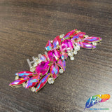 Fancy S-Shape Motif Rhinestone Applique, YH-517