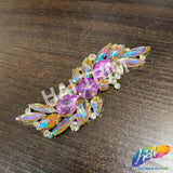Fancy S-Shape Motif Rhinestone Applique, YH-517