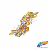 Fancy S-Shape Motif Rhinestone Applique, YH-517