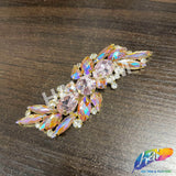 Fancy S-Shape Motif Rhinestone Applique, YH-517