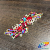 Fancy S-Shape Motif Rhinestone Applique, YH-517