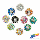 Fancy Flower Medallion Rhinestone Applique, YH-518