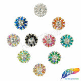 Fancy Flower Medallion Rhinestone Applique, YH-518