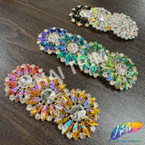 Fancy Flower Medallion Rhinestone Applique, YH-518