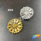 Fancy Flower Medallion Rhinestone Applique, YH-518