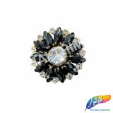 Fancy Flower Medallion Rhinestone Applique, YH-518