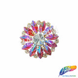 Fancy Flower Medallion Rhinestone Applique, YH-518