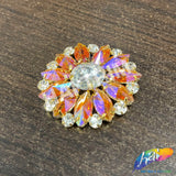 Fancy Flower Medallion Rhinestone Applique, YH-518