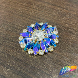 Fancy Flower Medallion Rhinestone Applique, YH-518