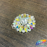 Fancy Flower Medallion Rhinestone Applique, YH-518