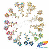 Fancy Flower Branch Rhinestone Applique, YH-519