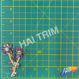 Fancy Flower Branch Rhinestone Applique, YH-519