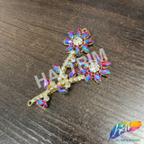Fancy Flower Branch Rhinestone Applique, YH-519