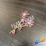 Fancy Flower Branch Rhinestone Applique, YH-519