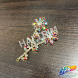 Fancy Flower Branch Rhinestone Applique, YH-519