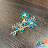 Fancy Flower Branch Rhinestone Applique, YH-519