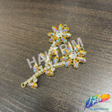 Fancy Flower Branch Rhinestone Applique, YH-519